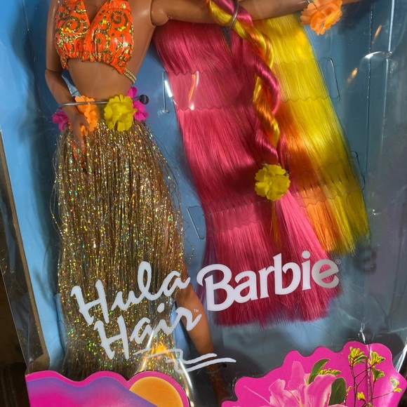 Vintage 1996 Mattel #17047 Hula Hair Barbie Doll NRFB Articulated Fashion Doll - Picture 3 of 15